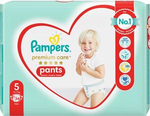 Εικόνα της PAMPERS PREMIUM CARE No5 PANTS (12-17KG) / 34ΤΕΜ